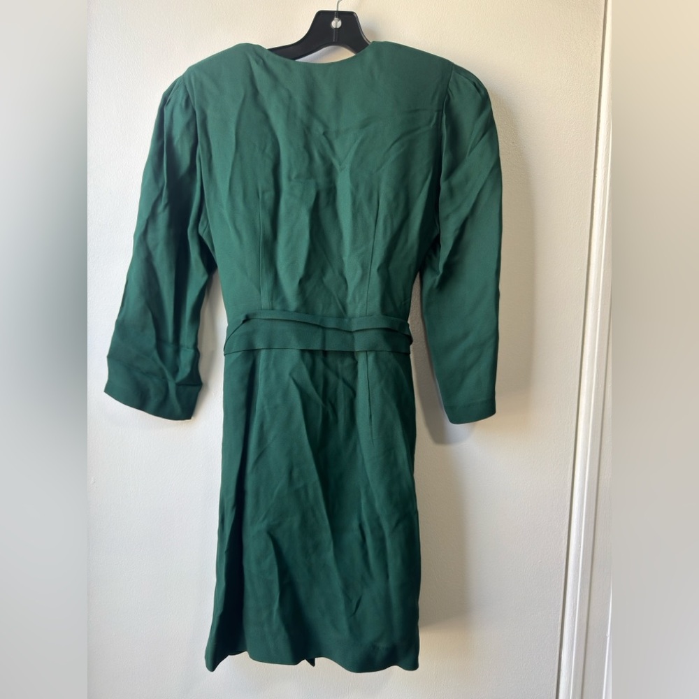 Sandro Elegant Green Wrap Mini Dress - Picture 10 of 15